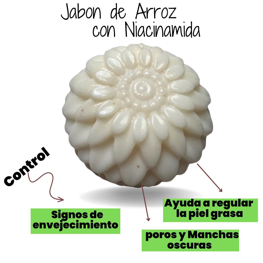 Jabon artesanal de Arroz Con Niacinamida